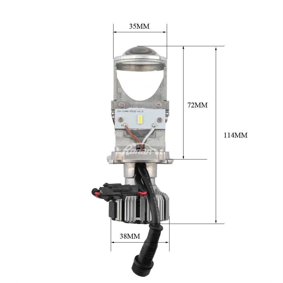 RONAN Mini 55 Вт H4 светодиодный hi lo автомобильный фонарь bi светодиодный объектив проектора G9 5500K супер яркость для автомобилей