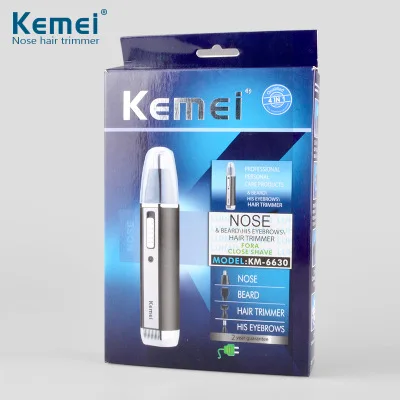 Kemei KM- 6630 4 in 1 Nose Hair Beard Eyebrow Rechargeable Electric Trimmer Electric Nose Trimmer Ear Shaver Hair Cliper