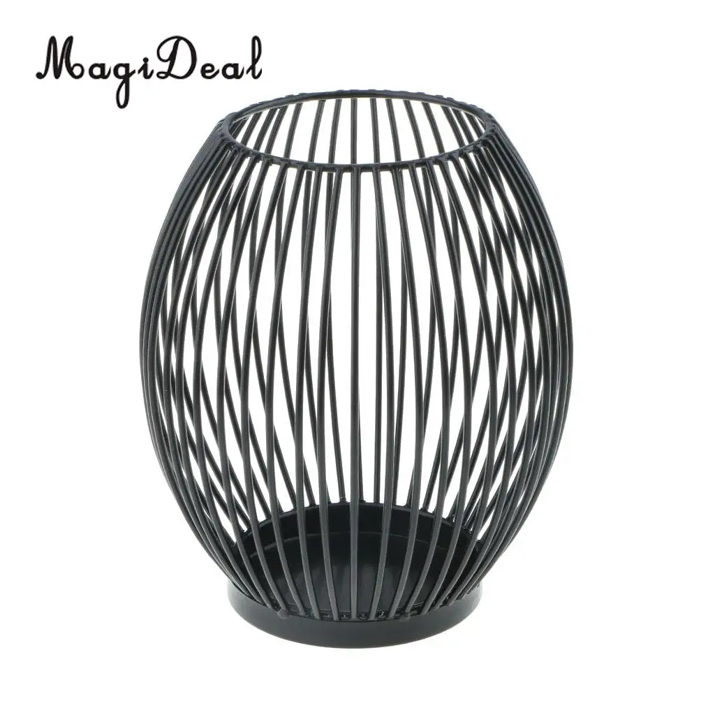 Vintage Iron Candle Holder Case Tea Light Votive Candle Holder Centerpiece 8x4inch, Home Centerpiece