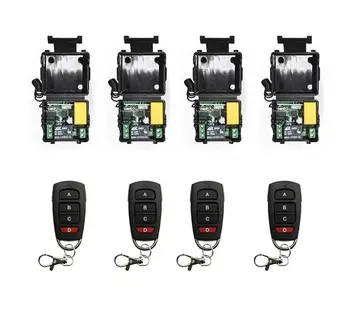

top smart home universal RF mini Wireless Remote Control AC 220 V 1 channel 4 Receiver & 4 transmitter free shipping