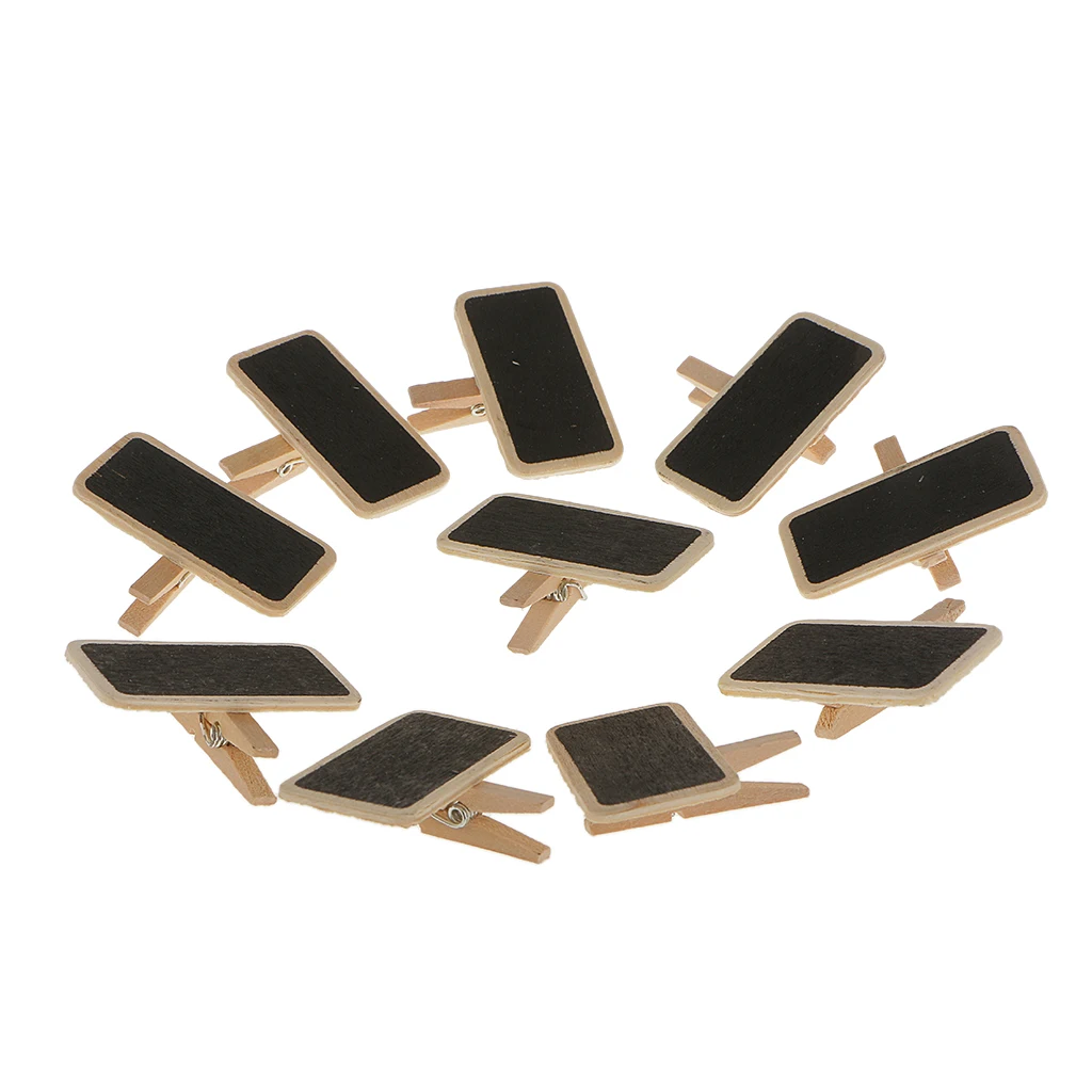20Pcs Cute Wood Blackboard Fairy Garden Crafts Plant Pot Figurines Bonsai Micro Landscape Decor S+L