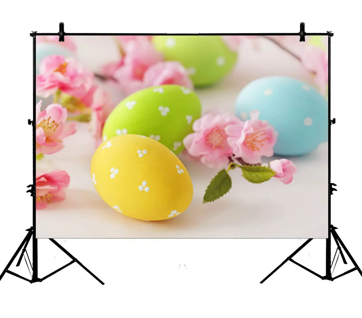 

5x7ft Easter Day Eggs Flowers Polyester Photo Background Portrait Backdrop