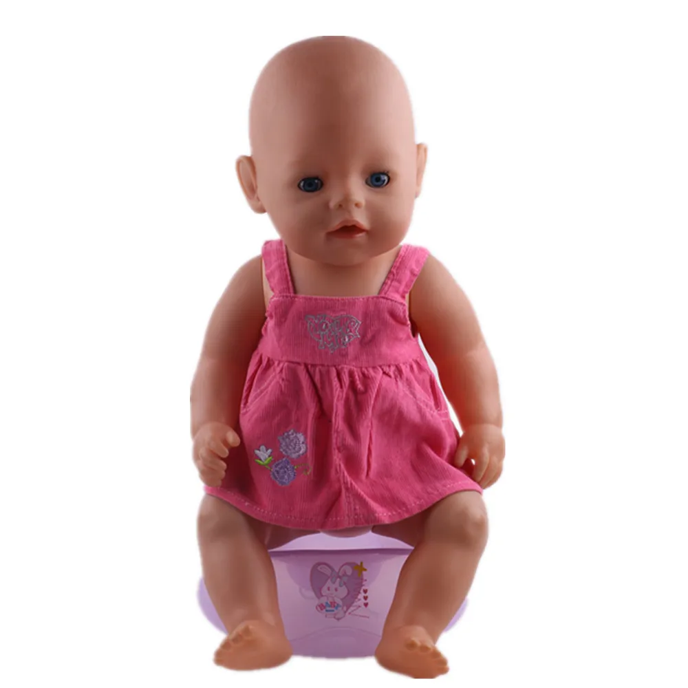 

43cm Zapf Handmade pink dress baby born doll dress and accessories best gift doll accessories n129