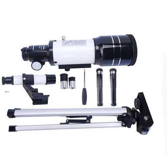 At high magnification entry level astronomical telescope