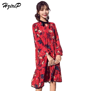 

HziriP New 2018 Fashion Maternity Dress for Pregnant Women Elegant Maternity Clothes Spring Floral Ruffles Pregnancy Clothing