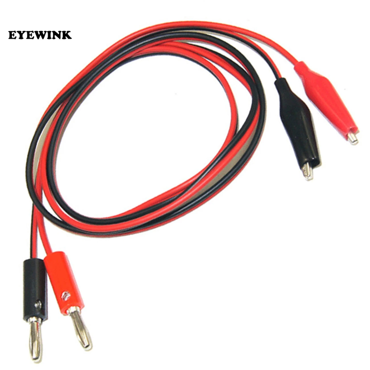 

1M Alligator Cilp to AV Banana Plug Test Cable Lead Connector Dual Tester Probe 35mm Crocodile Clip for Multimeter Measure Tool