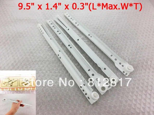 

Drawer Cabinet Metal 9.5" Silence Wheel Slides Track Set