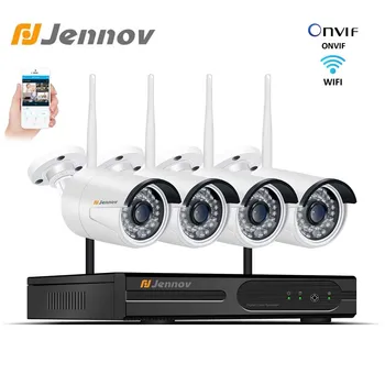 

Jennov Home Security Camera System Wireless 4CH 2MP CCVT Outdoor Wifi Camera 1080P Security System Kit Video Surveillance Onvif