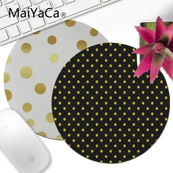 

MaiYaCa Vintage Cool Polka Dots Unique Desktop Pad Game Round Mousepad Keyboards Mat Gamer Gaming mouse pad Round Desk Mat