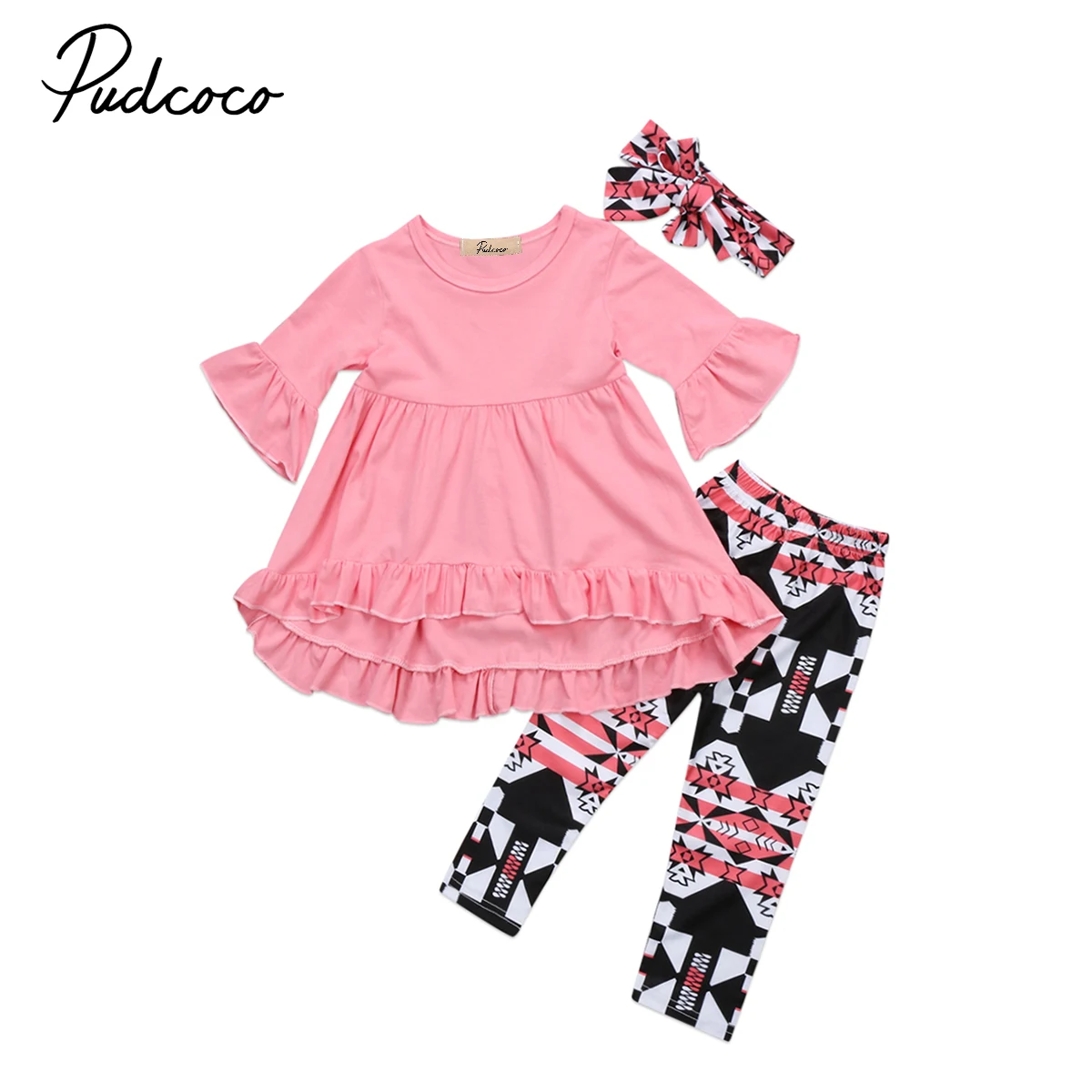 Buy Helen115 Kids baby girl clothes Pink Full Sleeve T