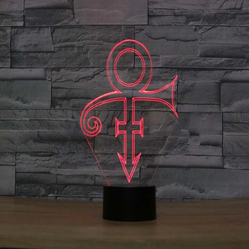 

3D Night Light LED Bedroom Decor Guitar Desk Lamp Prince Model Colorful Changing Baby Sleep Lighting Novelty Xmas Lampara Gifts