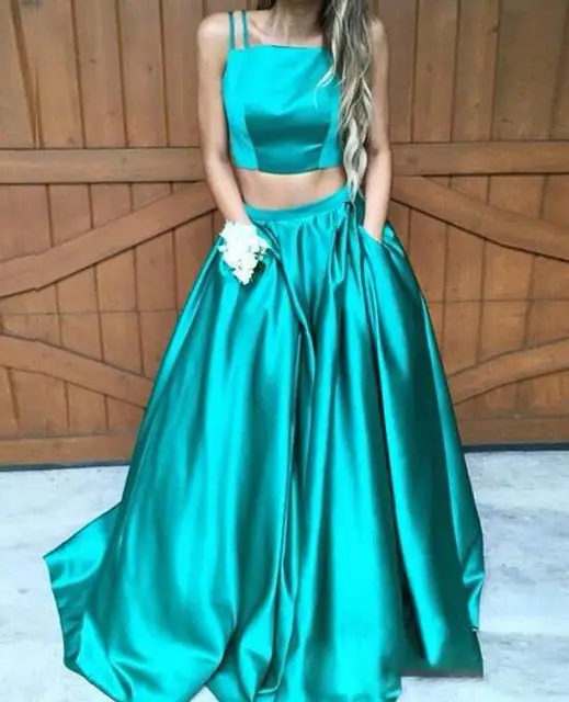green prom skirt