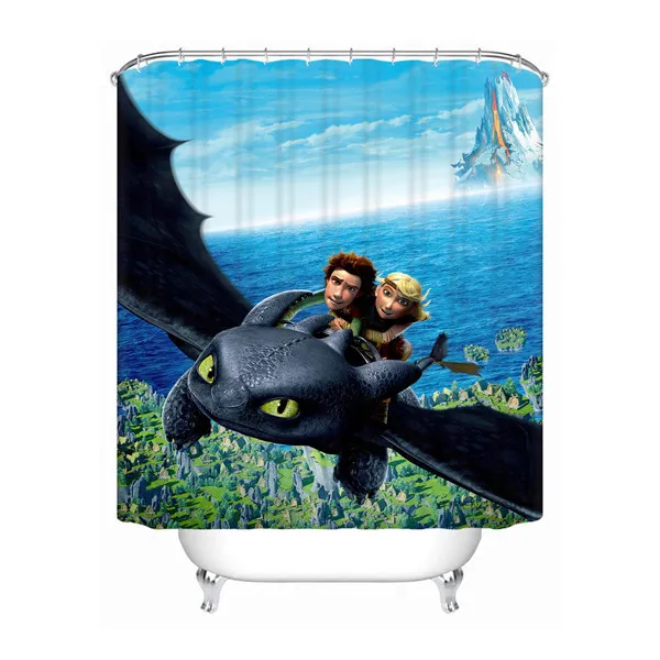 Custom How to Train Your Dragon Bathroom Acceptable Shower Curtain