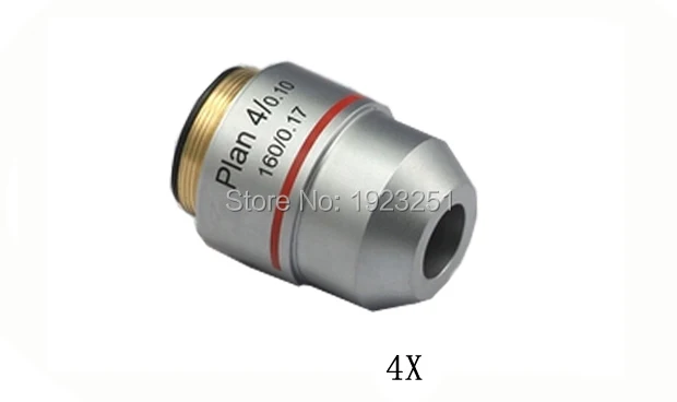 

Best Microscope PLAN achromatic Objective 4X/0.1+mounting4/5''X1/36''for195mmsystem/160mm biological microscope