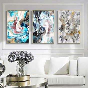 

Modern Abstract Art Wall Posters and Prints Wall Art Canvas Painting Colorful Abstract Decorative Pictures For Living Room Decor