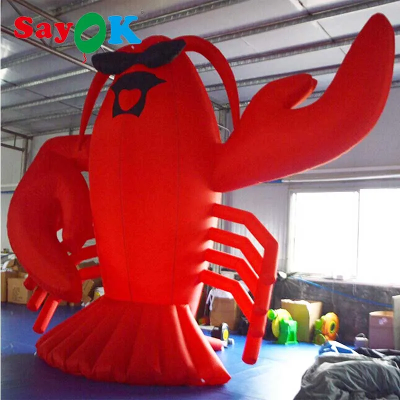 

Giant Inflatable Lobster Outdoor Crawfish Cartoon Model Inflatable Shrimp for Advertising Promotion and Restaurant Decor