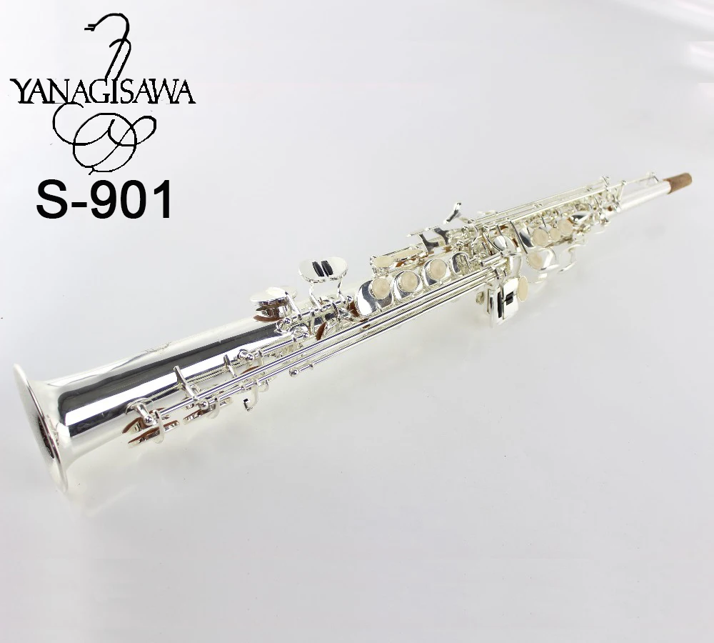 

High quality Yanagisawa Soprano Saxophone S-901 S-WO1 silver plated Sax Soprano Professional Musical Instruments Free Shipping