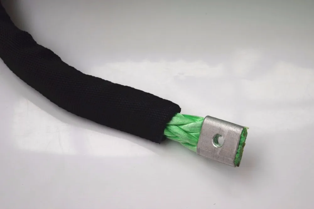 الأخضر 16 ملليمتر * 40 متر الاصطناعية ونش حبل ، uhmwpe ونش حبل للكهرباء ، البلازما ونش حبل ، سحب الحبال