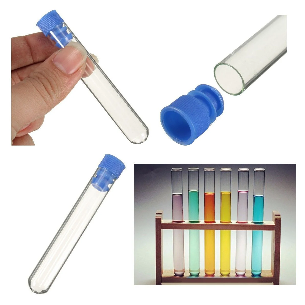 Buy 10pcs 12*75mm Borosilicate Glass Test Tubes