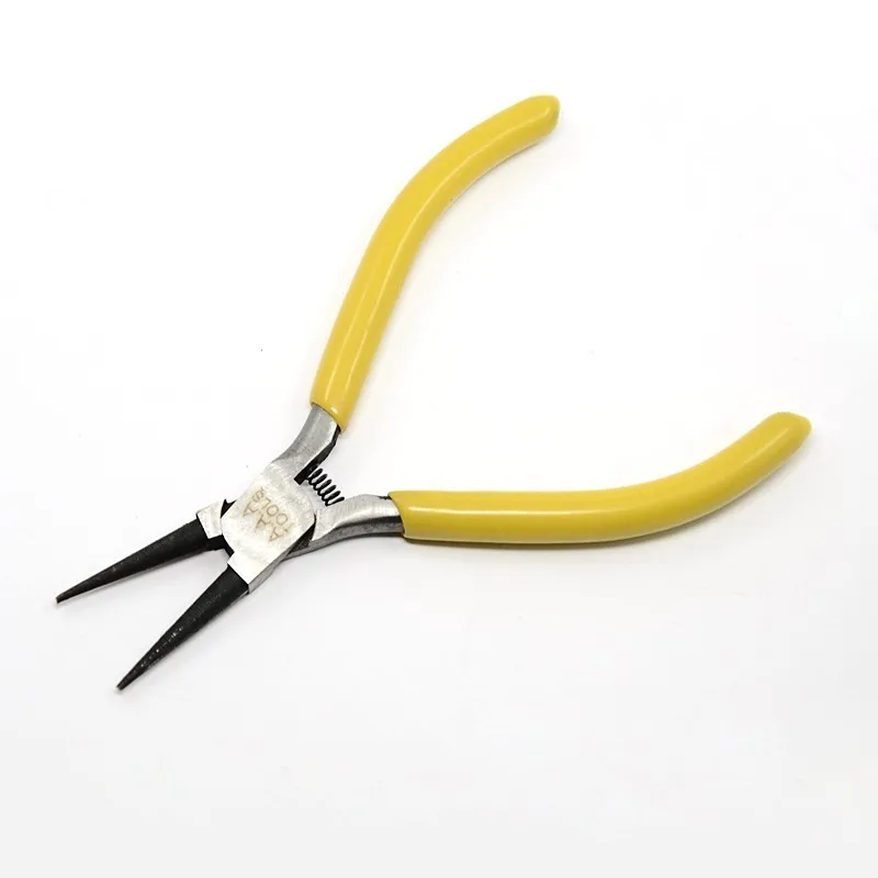 Ювелирные плоскогубцы железные круглогубцы желтый металлический инструмент для изготовления ювелирных изделий 125x55 мм