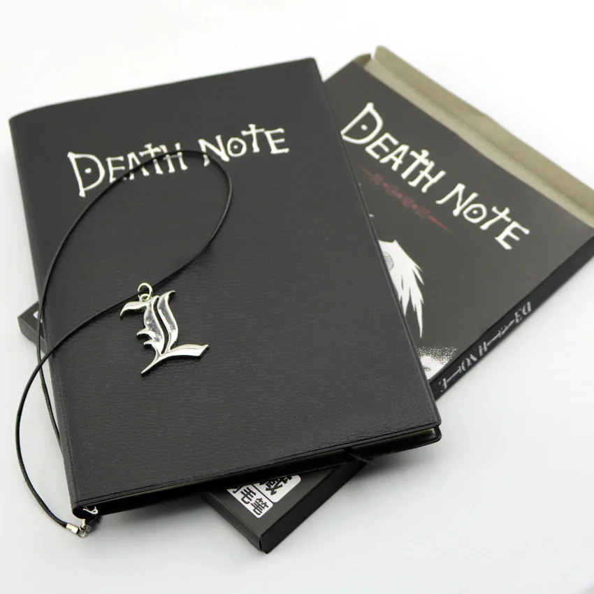 

Hot Cosplay Anime Props Death Note + Necklace book Set English death note toy Picture Books Gift for kids