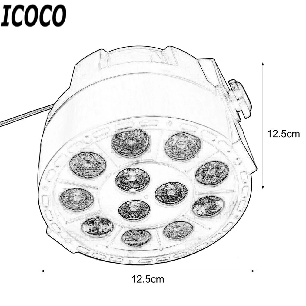 ICOCO 12*1 Вт Светодиодный плоский пластик RGB светодиодный сценический свет 4 управления модельное освещение для вечерние бар KTV быстрая сделка