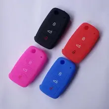 Силиконовый чехол для ключей автомобиля для Volkswagen Polo Passat B5 Golf 4 5 6 Jetta Mk6 Tiguan Cross Fox Plus Eos Scirocco Beetle