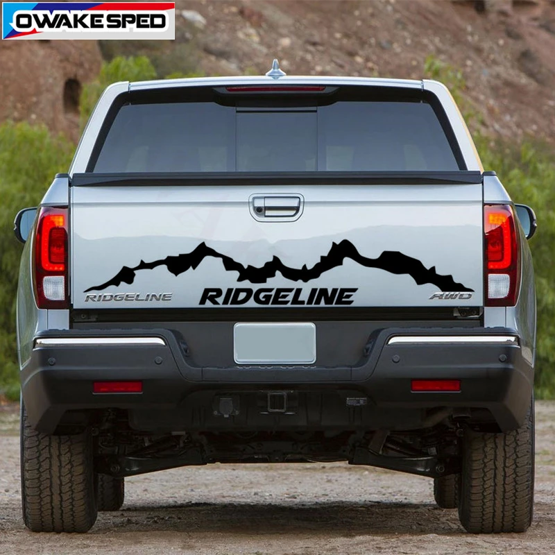 

Mountain Graphics Vinyl Decals For Honda Ridgeline Sport Black Edition Pickup Trunk Decor Stickers Auto Body Waterproof Decal