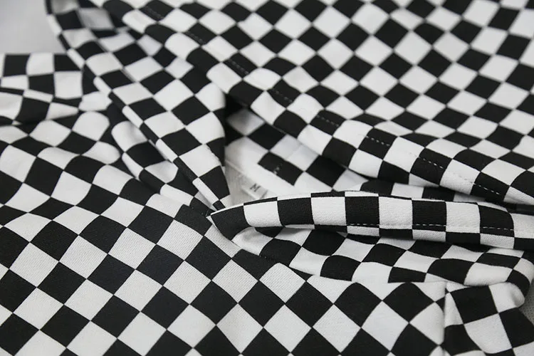 Wycbk уличная мода повседневные Черные белые толстовки Джастин Бибер Стиль Шахматная решетка мужской брендовый пуловер толстовки