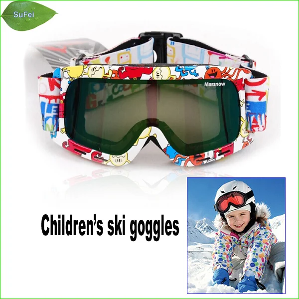 FG033 Kids Double Lens Ski Goggles Anti fog Professional Children Ski