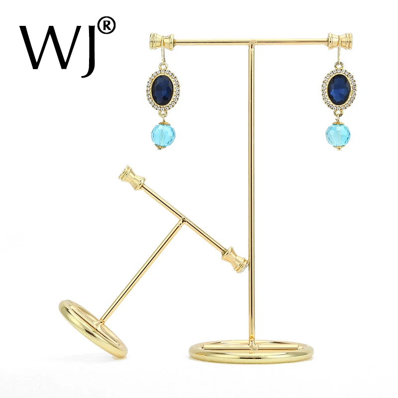

Gold Metal Countertop Long Earrings Jewellery Display Stand Holder Hanging Organizer Rack Howcase Hanger Jewelry Shooting Props