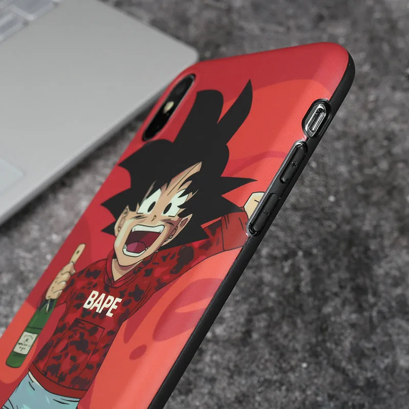 Мягкий камуфляжный чехол Goku для Iphone X Xs Max Xr 8 7 6 6s Plus силиконовые чехлы Модный Аниме