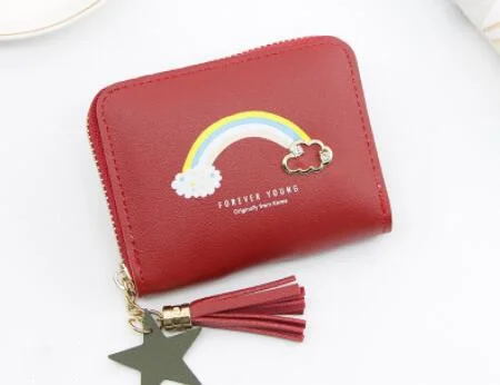 Purses woman wallet leather PU short small wallets female purse luxury brand red pink purses monederos para mujer cartera - Цвет: Бежевый