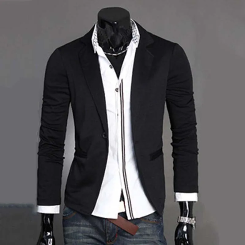 Men Suit HOT SALE Men 's Knit Suits Suit Wild Suits Jacket Tide 1871128in Blazers from Men's
