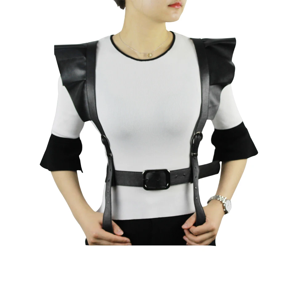 

Summer retro casual strap girdle fashion decorative T-shirt dress vest leather strap belt ladies 201803