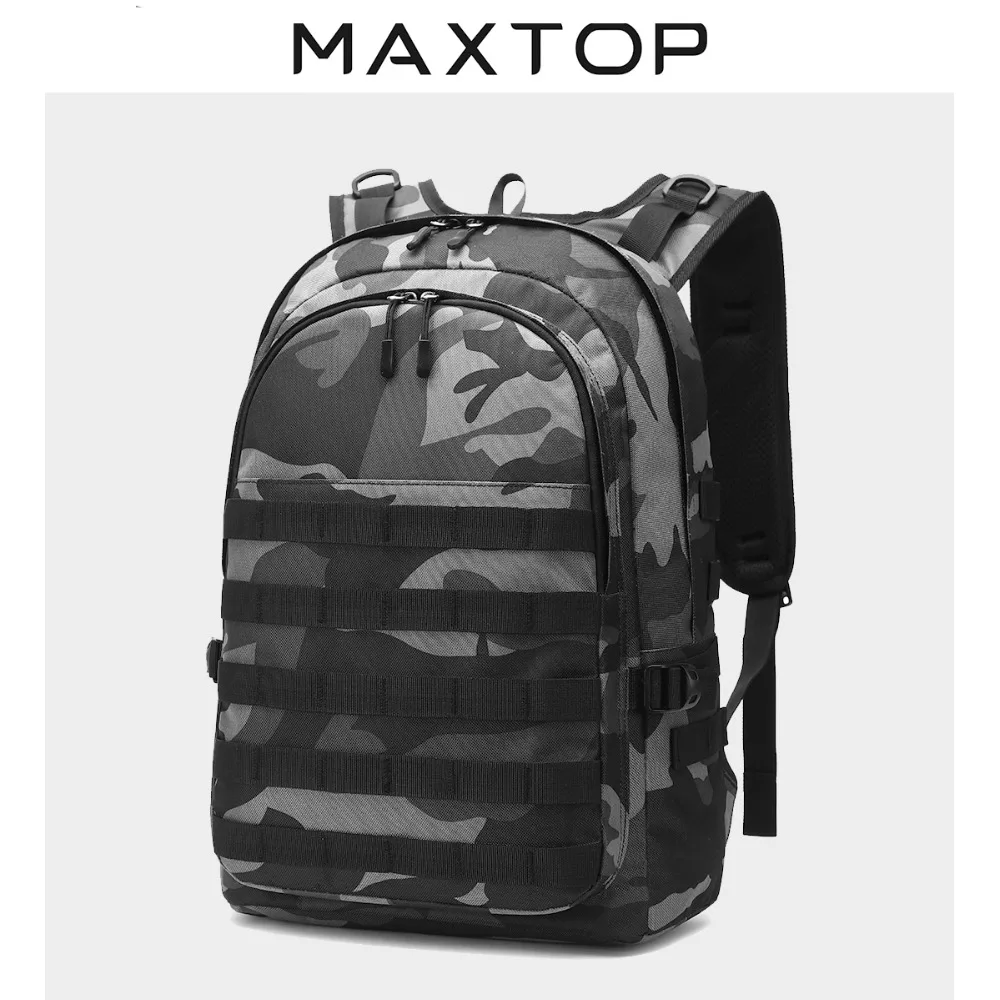 

Maxtop Camo USB Charging Earphone Port Military Backpack School Hidden Pocket Unisex Army Rucksack bag mochila level 3 15.6 inch