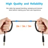 2/3/5m Nylon tresse Jack 3.5mm câble Audio mâle 3.5mm stéréo AUX câble M/M casque cordon pour iPhone voiture haut-parleur écouteur MP3/4 ► Photo 2/6
