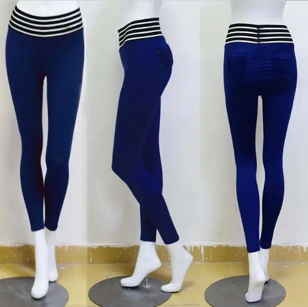 Женские штаны для фитнеса с высокой талией, леггинсы для фитнеса с эффектом пуш-ап, спортивные штаны для бега, спортивные штаны, брюки с высокой эластичностью, спортивные Леггинсы для фитнеса - Цвет: Синий