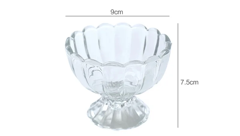 Золотой Край мороженое чашки Творческий прозрачный десерт сок стеклянная чаша для салата Многофункциональные ювелирные изделия получение орнамент чашки