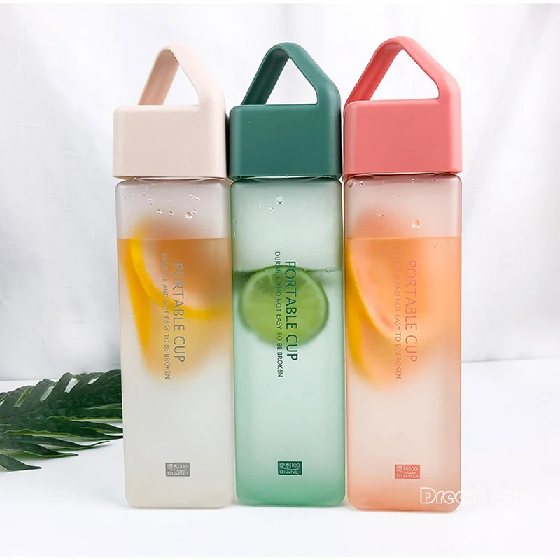 

creative 480ml PC water bottle Leak proof Sports Kettle portable student cup 6 Colors can pick