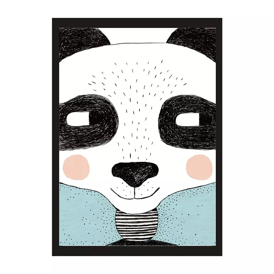 Cartoon Nursery Wall Art Canvas Painting Baby Girl Room Decor Nordic Poster Kids Pictures For Living Room Animals Print Unframed