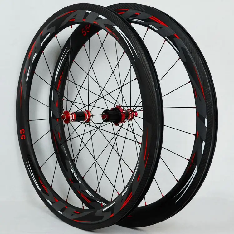 Excellent 2018 PASAK Carbon fiber road bike bicycle full carbon wheels C/V brake 40/55 rim wheelset clincher wheel 15