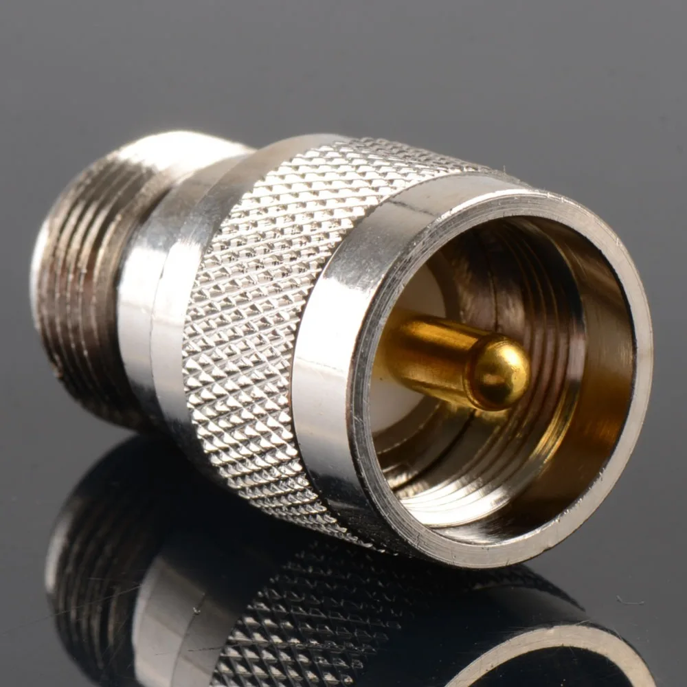 

1Pc Adapter PL259 UHF Plug Male To N Female Jack RF Connector Straight 50 Ohm Nickel Plating VC725