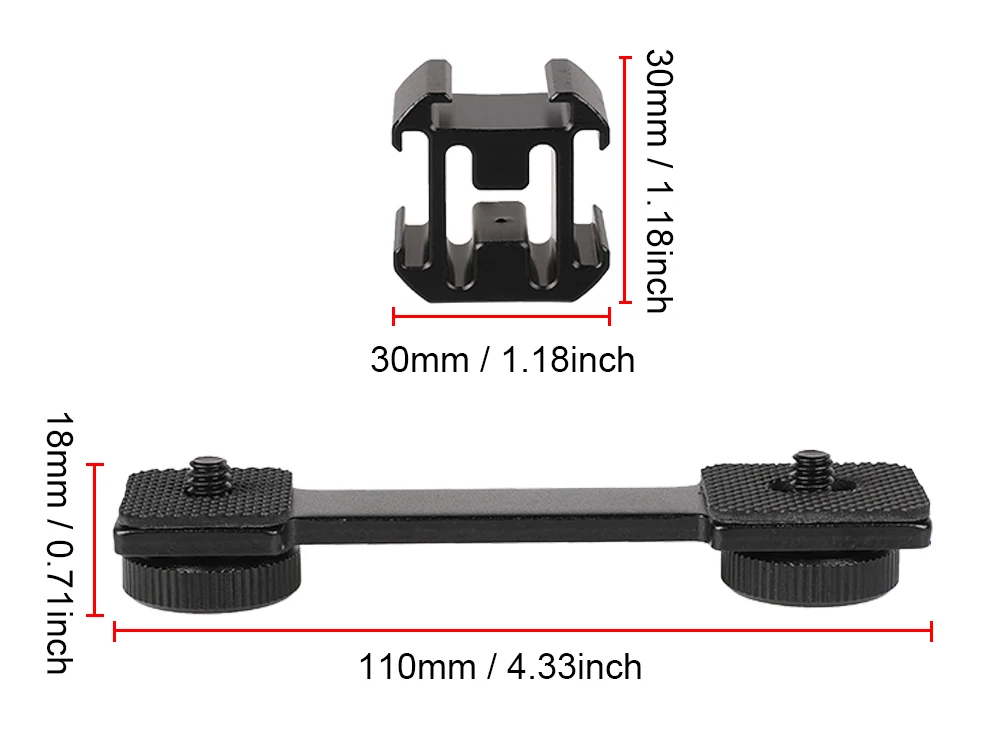 Тройное Крепление-адаптер для горячего башмака микрофон удлинитель для Zhiyun Smooth 4 DJI Osmo Карманный карданный аксессуар