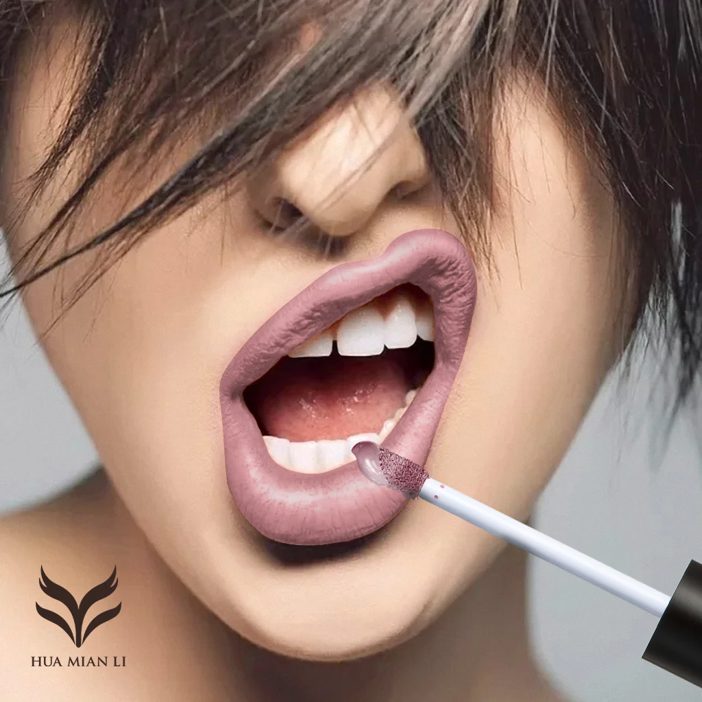 HUAMIANLI Лаванда Жидкий блеск для губ макияж Пигмент матовый окраска губ водостойкий телесный Batom блеск для губ оттенок длинная одежда для губ лечение