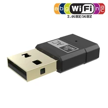 Мини Беспроводной двухдиапазонный 802.11ac Портативный USB WiFi 5 ГГц 2,4 ГГц 433 адаптер Mpbs RTL8811AU для Windows XP Win Vista Win 7 8 10 Mac