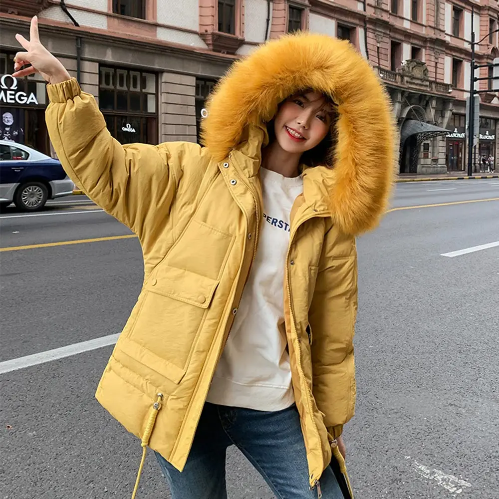 

2019 Faux Fur Long Parkas Winter Jacket Women Thicken Outerwear Hooded Winter Coat Female Jacket Coat winter coat women