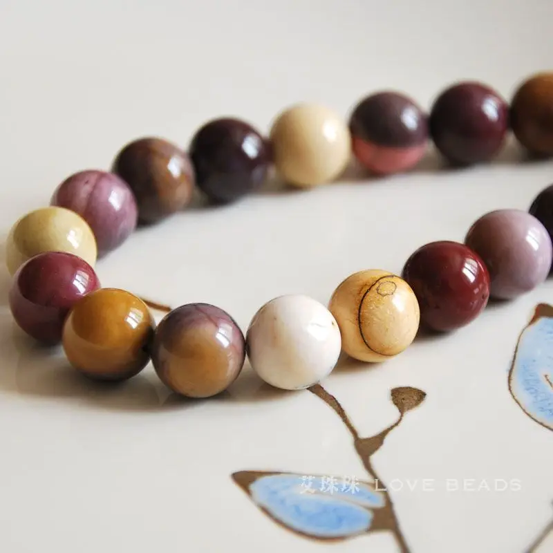 

wholesale 14.5"38cm 4-10mm natural mookaite stone round loose beads DIY for women jewelry making