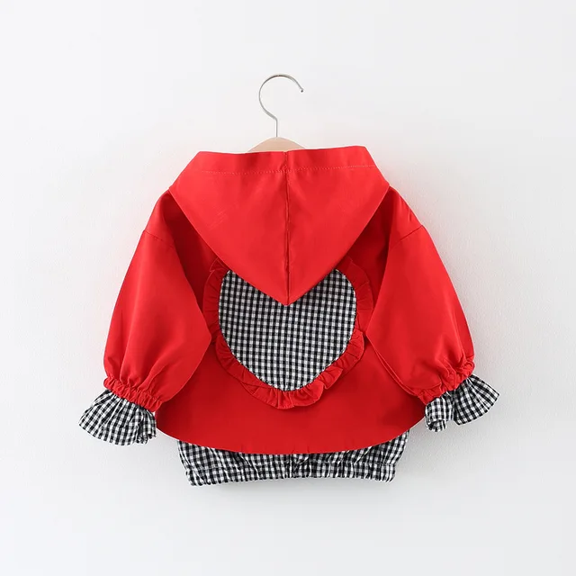 Heart shaped Girls Coat 2018 Autumn Children Jackets Baby Girls Jackets