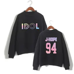 BTS Idol принт Для женщин/Для мужчин одежда 2018 Лидер продаж водолазки Для женщин с длинным рукавом Повседневное кофты Harajuku топы Kpop плюс Размеры